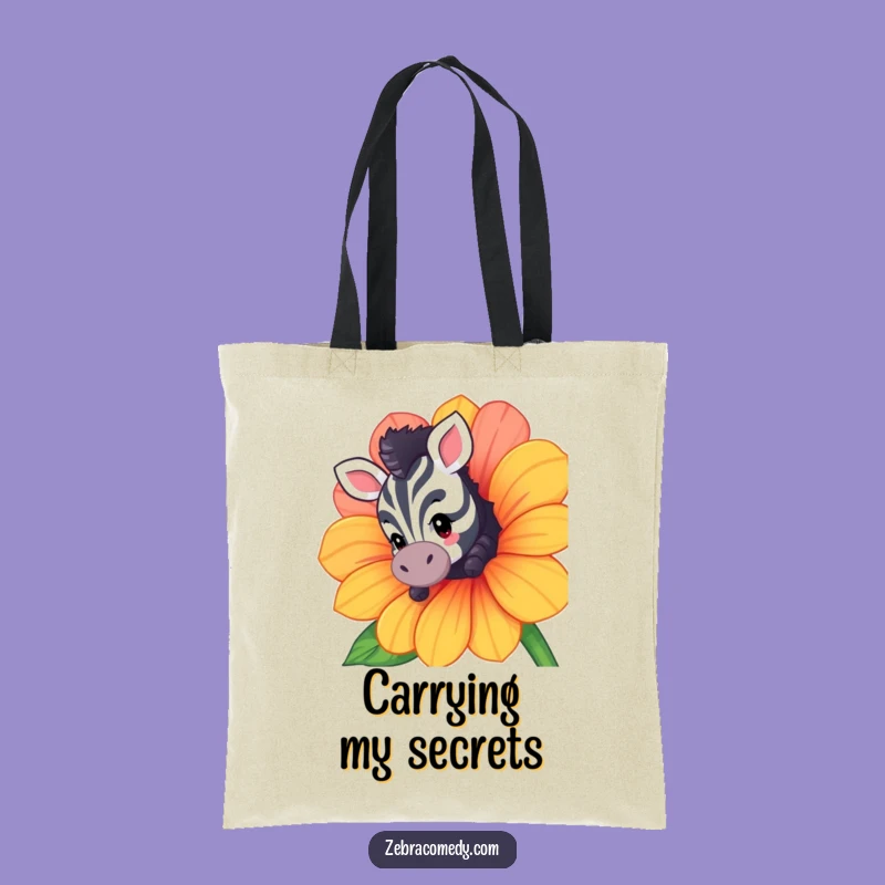 Funny Zebra Peek Tote Bag - Carry Your Curious Spirit!