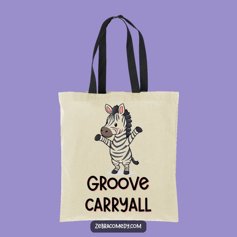 Funny Zebra Silly Dance Tote Bag - Whimsical Cartoon Accessory