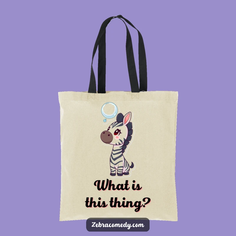 Funny Zebra Tote Bag, Carry Your Curiosity in Style with this Fun Gift