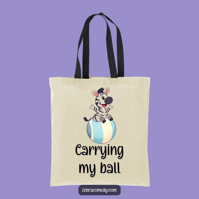 Funny Zebra Tote Bag: Joyful Bounce, Playful Accessory Gift