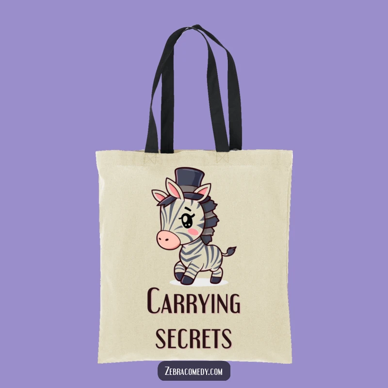 Funny Zebra Tote Bag: Top Hat & Wink, Stylish Funny Gift
