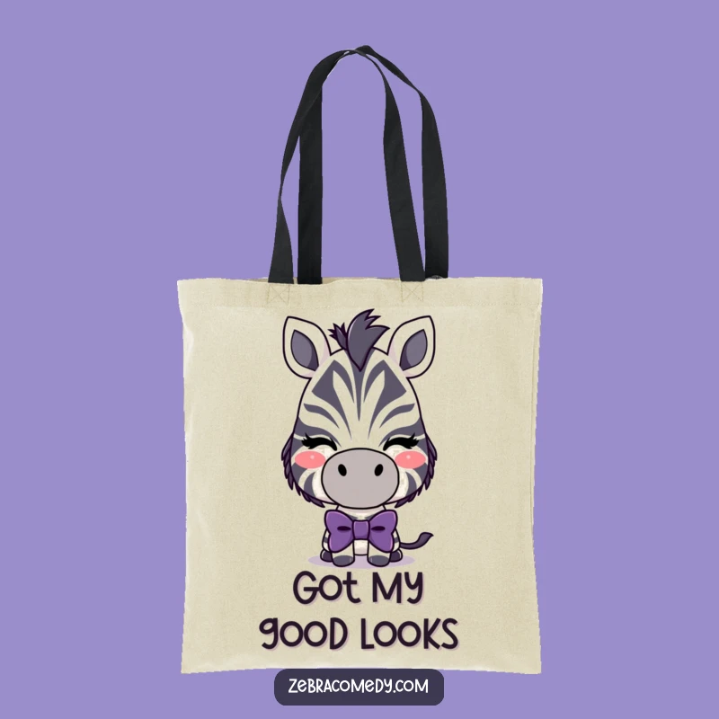 Funny Zebra Bowtie Tote Bag - Winking Style, Practical & Funny Gift